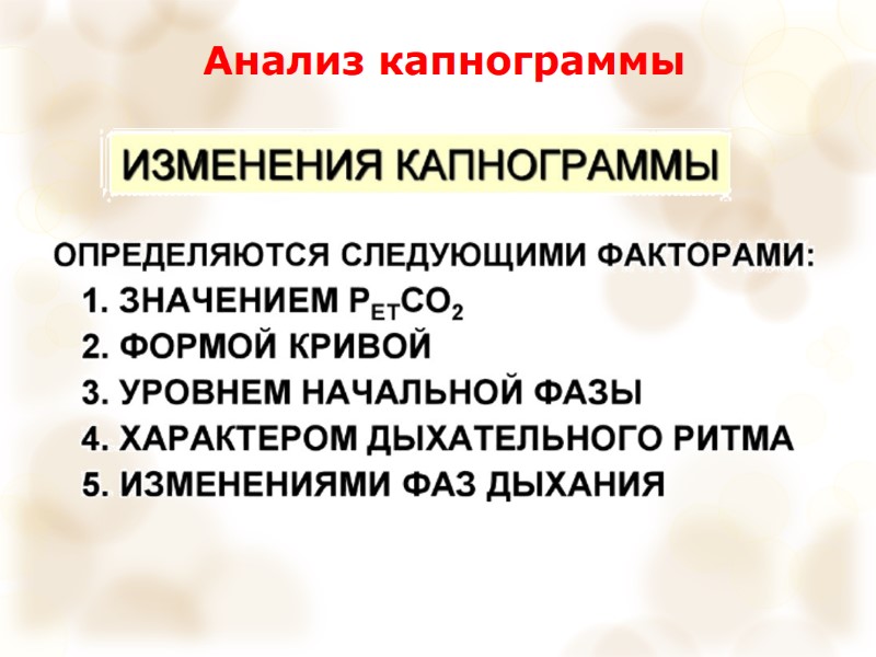 Анализ капнограммы